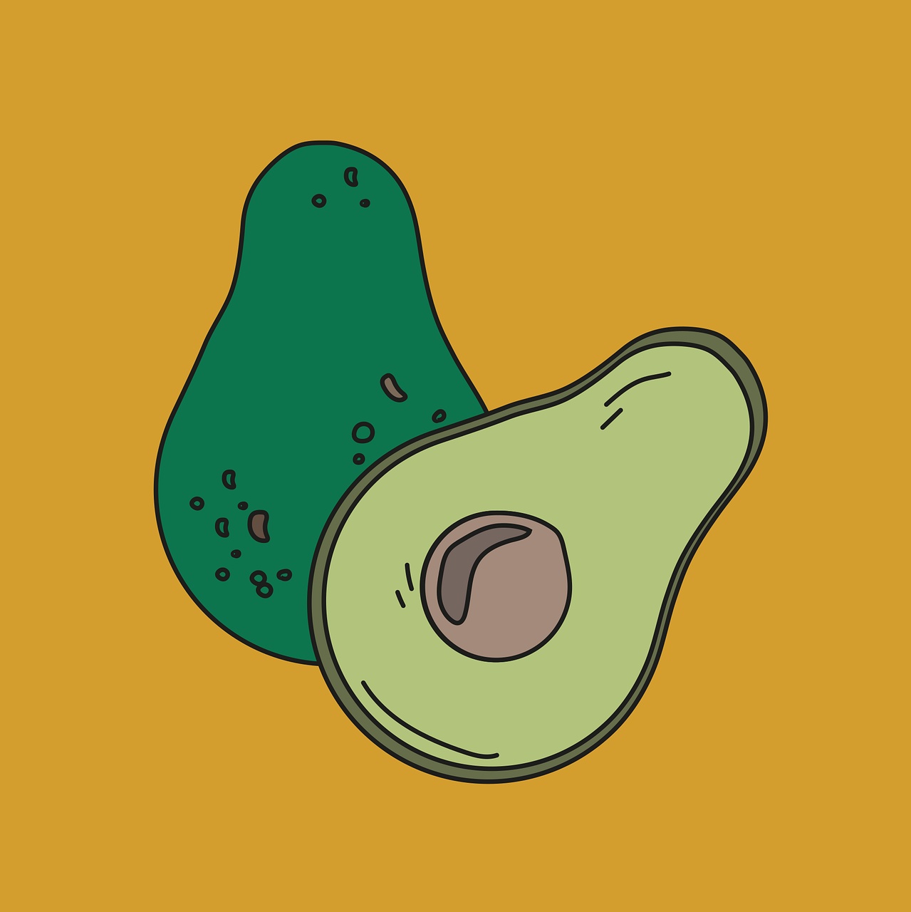 Logo with avocado